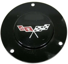 1977 - 1979 Corvette Horn Button Emblem Cross Crossed Flags Reproduction C3 NEW