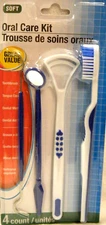 4-Piece Soft Oral Care Kit BLUE In Color, New. ****FAST SHIP****