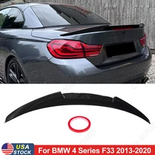For 2014-2020 BMW F33 F83 M4 Convertible Rear Trunk Spoiler Wing Lip Gloss Black