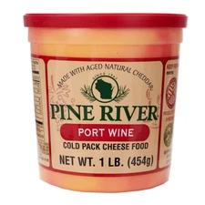 Pine River Port Wine Cheese Spread - 2 one pound containers - Free Priority Ship