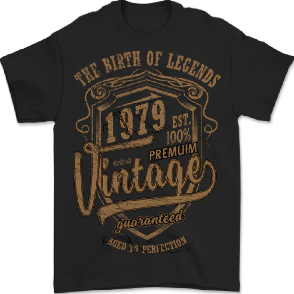 Birth of Legends 44th Birthday 1979 Mens T-Shirt 100% Cotton
