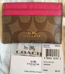 coach womens credit card holder