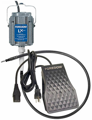 Foredom M.LX-TXR M.LX Hang-Up Motor with TXR-1 Plastic Foot Pedal Speed Control,