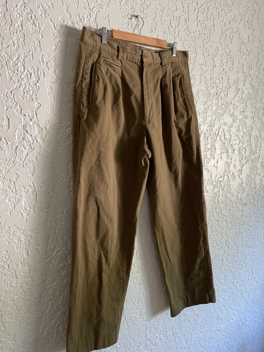 🔥 GIORGIO ARMANI® RARE 90s Military Pleated Chino Pant - 36 | eBay