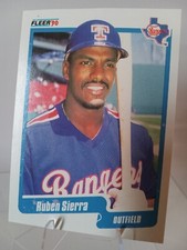 ONE OF A KIND!! ERRORS!! VINTAGE 90' Fleer Ruben Sierra #314
