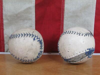 ベースボールコレクション ！ Vintage 1940s Bounder Ball Baseballs Group 5 Leather Blue Stitch