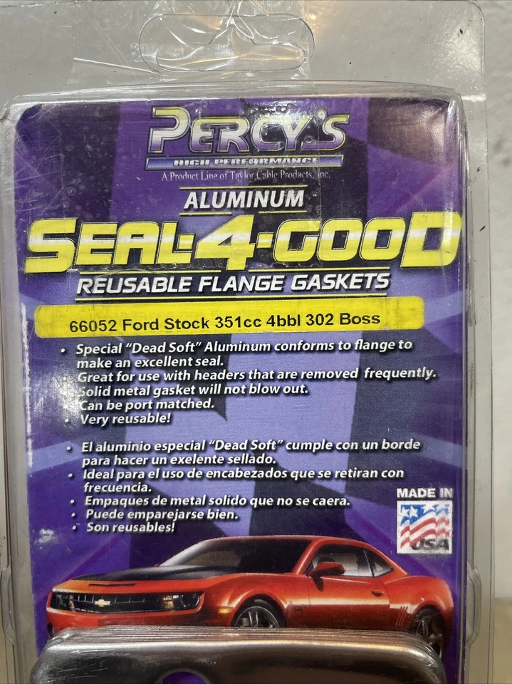 Sello de aluminio Percys 66052 - Junta de cabeza de brida buena Ford Stock * NUEVO Foto 2 de 2