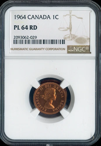 1964 Canada Small Cent Proof NGC PL64 RD - Elizabeth II - Quality
