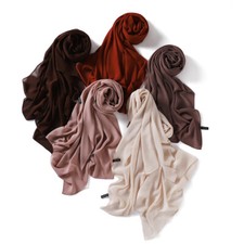 Womens Chiffon Scarves Pure Colors Headscarves Soft Hijabs Shawls and Wraps New