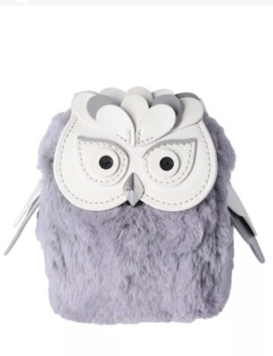 Kate Spade Hoot 3D Owl Coin Purse Grey Multi Novelty