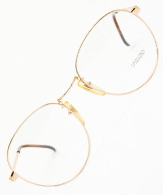 FILOS 5781 54 Gold Oval Oversized Brille Brillengestell Vintage 80s Unisex