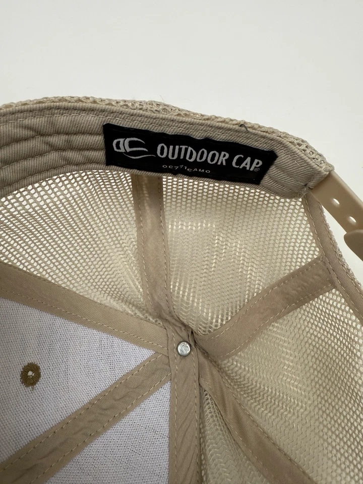 OC771 Trucker Hat Angry Bear Patch Tan Camo Mesh Snapback Outdoor Cap - Image 4 of 4