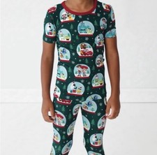 Little Sleepies Pixar Snow Globes Bamboo 2T Two Piece Pajama Set Short Sleeve