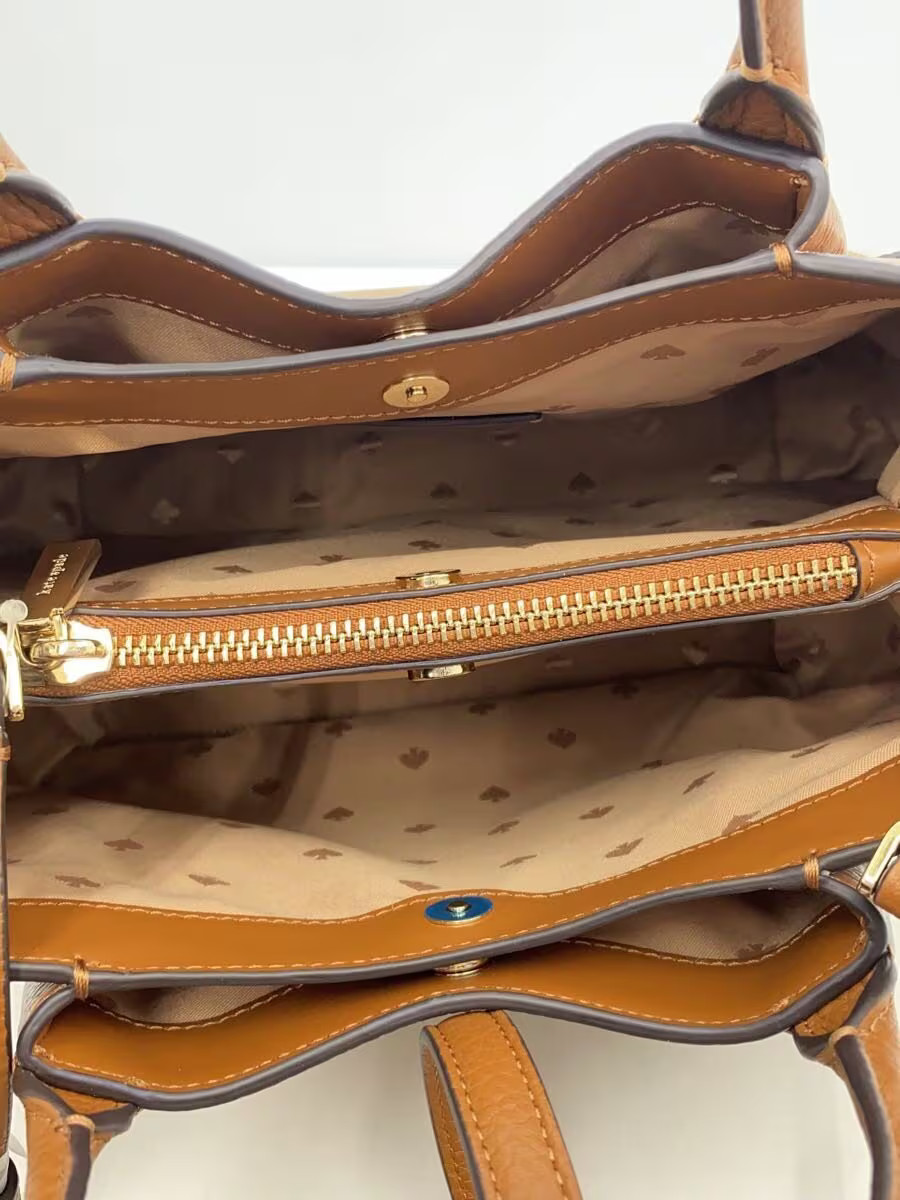 Kate Spade New York Dumpling Pick Stitch Small Satchel Handbag, Brown Leather, K thumbnail 6