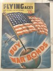 Flying Aces Aug 1943 WWII Buy War Bonds Cover P-51 Me109 P-38 Original Mag — photo 1