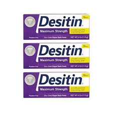 Maximum Strength Diaper Rash Paste 4 oz tube Pack of 3 