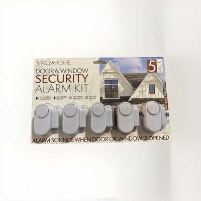 Space and Home Door & Window Security Alarm Kit - 5 Pack - Alarm Sounds