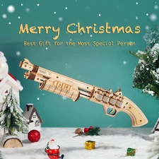DIY Robotime Rokr Corsac M60 Wooden 3D Puzzle Toy Gun DIY Kit