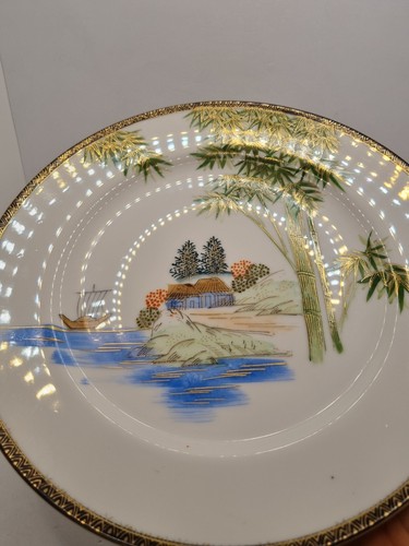 4 Kutani China Dinner Plates 10" 26cm Handpainted Japanese Oriental Vintage Rare - Bild 13 von 17