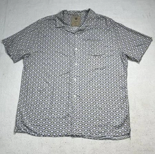 OAS The Cuba Shirt Mens 2XL Short Sleeve Button Up Geometric Print Viscose Beach