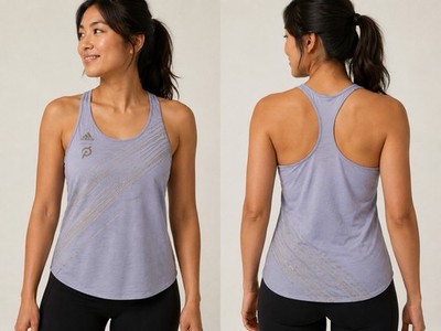 Adidas x Peloton Aeroready Racerback Tank Women s Large Lavender Purple NWTOT