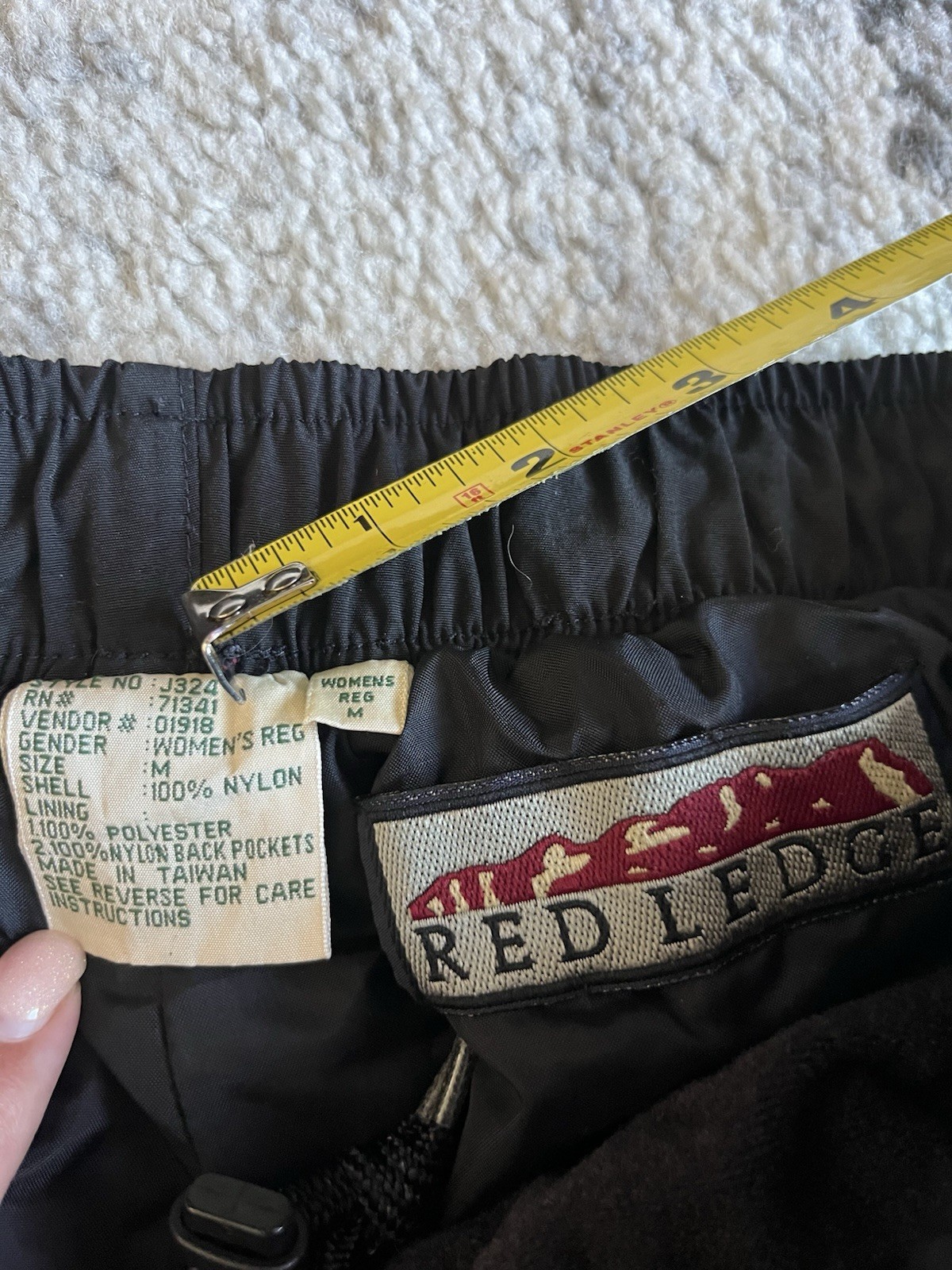 Red Ledge Pants Black Rain Pullon Shell Womens M - image 5