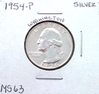1954 PHILADELPHIA SILVER WASHINGTON QUARTER IN UNCIRCULATED MINT STATE CONDITION