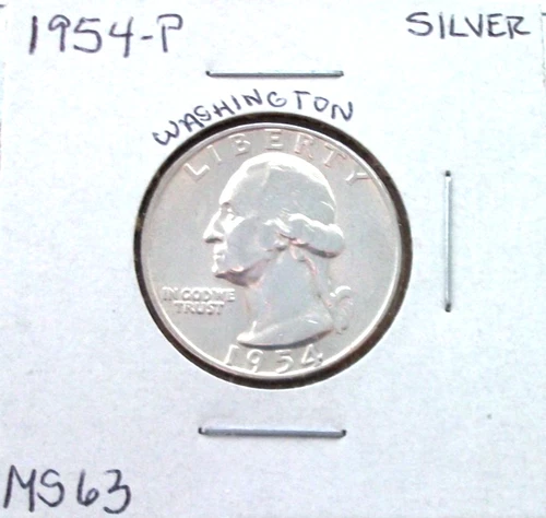 1954 PHILADELPHIA SILVER WASHINGTON QUARTER IN UNCIRCULATED MINT STATE CONDITION