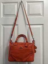 Bolso Coach Cartera Mickie Rojo Guijarro Cuero Cremallera Bolso Cartera