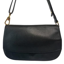 Longchamp Le Foulonne Navy Pebbled Leather Shoulder Crossbody Bag Y2K Vintage