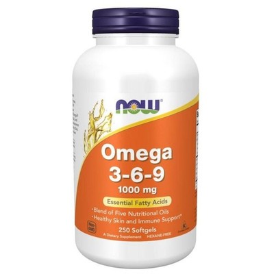 Now Foods Omega 3-6-9 1000 mg, 250 Kapseln