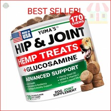 YUMA'S Hemp Hip and Joint Supplement for Dogs - Glucosamine for Dogs - 170 Joint