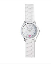 Nurse Mates Sparkle women's nurse watch water-resistant silicone strap - White