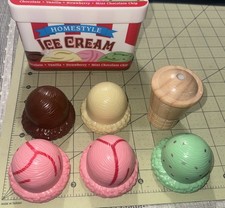 Melissa Doug Homestyle Ice Cream Box 5 Scoops 1 Cone Toy Read