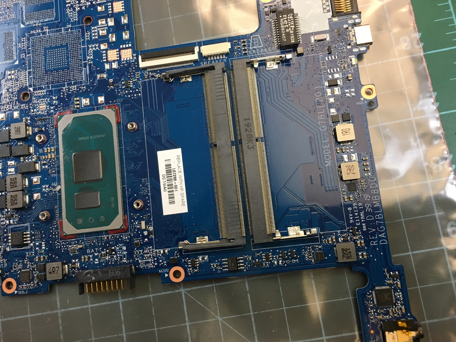 HP Pavilion 15-cs 15-CS2079NR i7-1065G7 1.3Gh Motherboard L67288-601 DAG7BLMB8D0