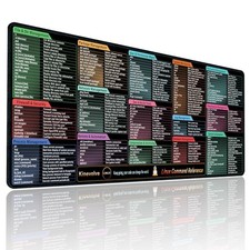 Linux Commands Mouse Pad 180 Commands Desk Mat Shortcuts for Programmers...