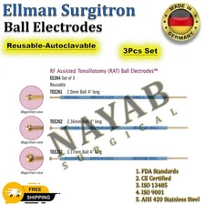 Ellman Surgitron RF Assisted Tonsillotomy (RAT) Ball Electrodes Reusable 3pcs CE