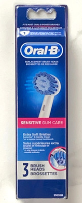NEW Oral-B Sensitive Gum Care Replacement Brush Heads - 3 Count