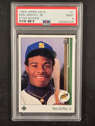 🔥 1989 UPPER DECK KEN GRIFFEY JR #1 STAR ROOKIE RC CARD MINT PSA 9 🔥