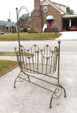Brass and Iron Baby Doll Cradle circa 1910