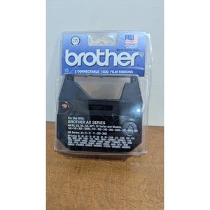 Brother 1230 Black Correctable Film Ribbons AX EM WP Series 2-Pack New Sealed