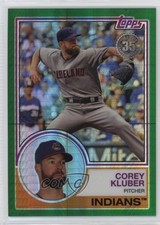 2018 Topps Silver Pack 1983 Design Chrome Green 6/99 Corey Kluber #121 3hd