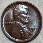 AU-UNC 1917-D Lincoln Cent, Fully Lustrous & Lightly Toned.
