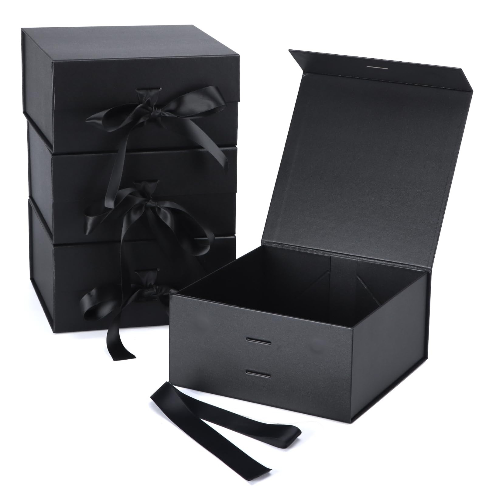 Es With Ribbon Magnetic Lids, Square Collapsibl...