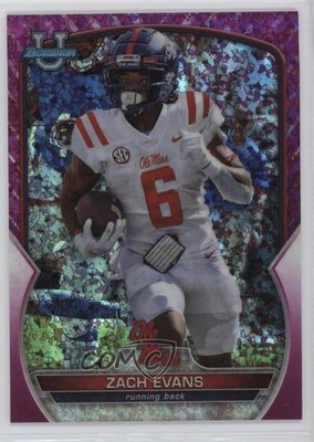 2022 Bowman U Chrome Fuchsia Mini-Diamond Refractor 102/150 Zach Evans #10 gb2