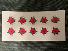 10 NEW GLOBAL  Forever* POINSETTIA stamps❤️❤️❤️