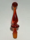 BLENKO Art Glass Tangerine Amberina STOPPER ONLY for 6516 Decanter Bottle MYERS