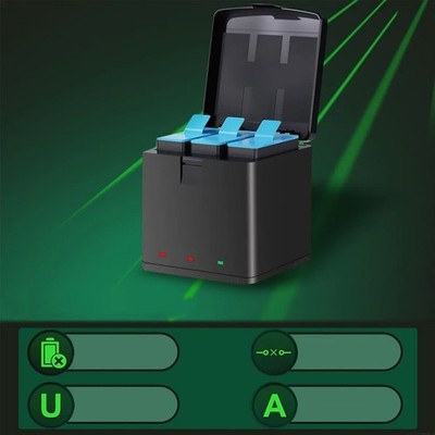 Camera Battery Charging Box Multiple Protections Fire Retardant TYPE C 3 Way SET