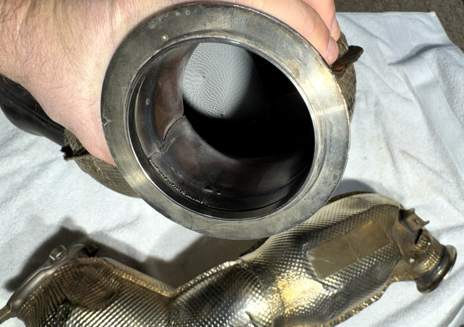 BOTH McLaren 720S 2017-2022 OEM Exhaust Downpipes 14HA042CP 01 & 14HA044CP 01