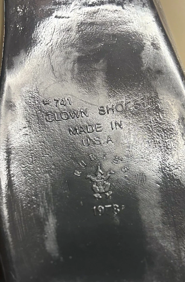 Zapatos de payaso 1978 hechos en Estados Unidos rubíes hechos en Estados Unidos negros Foto 4 de 4
